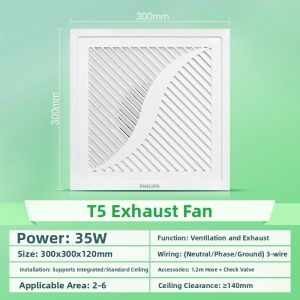 Philips | Wall-mounted High Power Exhaust Fan 300x300mm