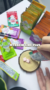 Kẹo Ngậm Mybacin Zinc Plus - Vị Trái Cây The Mát Không Đường- Gói 94g (10 Viên) - Hàng Nhập Khẩu Thái Lan