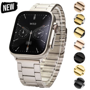 สายสแตนเลสสำหรับนาฬิกา Apple อัลตร้า Series10 49มม. 46มม. 44มม. 45มม. 38มม. 40มม. 41มม. สายโลหะเหมาะสำหรับ IWatch Series 10 9 8 7 6 5 4 3 SE