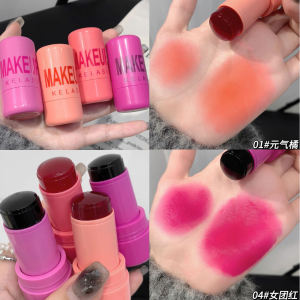 U Try to Use Super Hot K Sister Jelly Blush Stick to Repair Lips and Cheeks Dual-Use Vitality Young Adult Plain Face White Matte Red