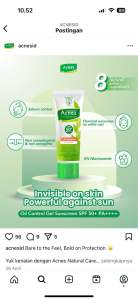 ACNES NATURAL CARES- gel sunscreen acnes spf 50++