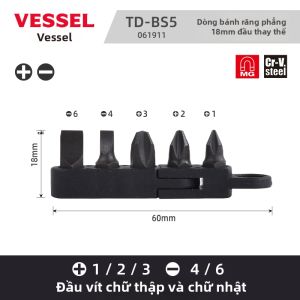 Vessel | Đầu Vít Chắn Dẹt Chính Xác Tay Cầm Ngắn