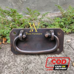 Tarikan Peti Box Kuningan Antik Motif Kotak Polos 1 Pcs