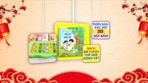 Sách Âm Thanh Phiên Bản Đặc Biệt với 30 Nút Bấm - Thế Giới Động Vật và Bé Học Nói - Đinh Tị Books