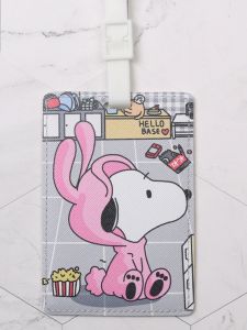 Snoopy Cartoon Luggage Tag Boarding Pass Trolley Bag Luggage Signboard Travel Luggage Check-in Card Holder