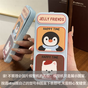 ZPOU Huawei Mate60 Pro+ Phone Case New Penguin West Highland Flip Cover Magnetic Absorption Stand Creative INS Cartoon Lanyard Full Protection Anti-Fall for Men And Women