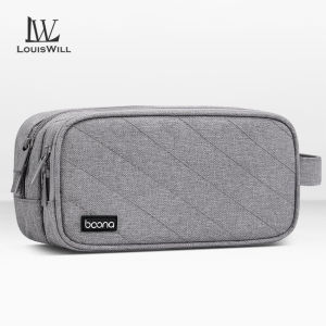 LouisWill กระเป๋าที่เก็บดิจิตอลจัดระเบียบท่องเที่ยวแบบอเนกประสงค์ความจุสองชั้นขนาดใหญ่กระเป๋าแกดเจ็ตอิเล็กทรอนิกส์กระเป๋าที่เก็บสายไฟ USB กระเป๋าที่เก็บสายขนาดใหญ่อุปกรณ์เสริม U ดิสก์ฮาร์ดไดรฟ์ถุงเก็บของอุปกรณ์เสริม