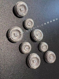 Áo Khoác Len Cài Nút Kim Loại Đính Đá Zircon Sang Trọng Mới Áo Vest Cao Cấp Nút Trang Trí Thiết Kế Tự Làm Tại Nhà