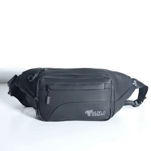 Taszela - Tas Pinggang Crossbody Casual Multifungsi Poliester Hitam daunbagstore