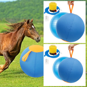 18" Jolly Ball Agility Training with Portable Handle  Equipment Improved Dog Toys for Dogs and Horses Australian/German Shepherd