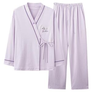 Bộ đồ ngủ bà bầu MiiOW Cat Lady làm bằng vải cotton dài tay có đệm ngực