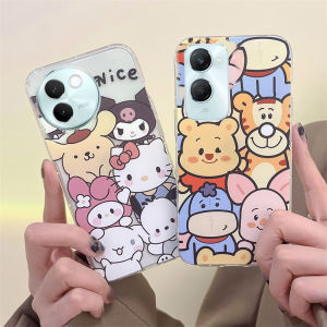 Hot Casing VIVO Y18 Y18s Y38 V30e Z9X Z9 5G Ins Trendy Fashion Hello Kitty Tiger Couple Phone Case Ultra-thin Anti-drop Cute Cartoon Soft Back Cover 2024