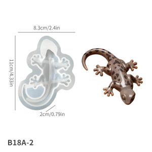 3D Tortoise Lizard Frog Silicone Molds Diy Little Animal Reptile Plaster Decoration Candy Chocolate Mould Epoxy Resin Molds