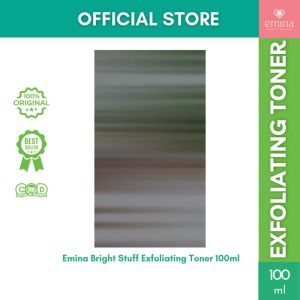 Emina Bright Stuff Exfoliating Toner 100ml | Mencerahkan Wajah Remaja Mengangkat Sel Kulit Mati