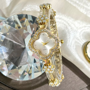 2024 thời trang mới Cánh Hoa Bốn Lá Cỏ Ba Lá Đồng hồ nữ chất lượng cao thanh lịch đồng hồ thạch anh dây đeo vòng tay cho phụ nữ 3 màu chọn không phai