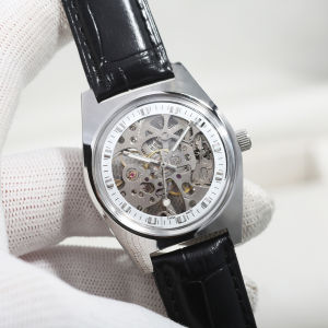 Heimdallr | 36MM Mens Manual Mechanical Watch 36MM Retro Skeleton Watch for Shanghai 8120 Manual Movement