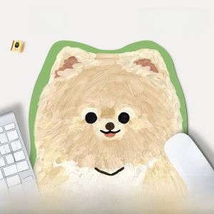 Thickened Small Cute Dog Shaped Mouse Pad for Women Office Computer Desk Mat Easy to Clean Non Slip Ideal for Home And Office Use