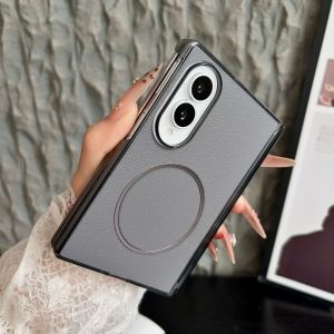 Magnetic Plain PU Leather Shockproof Phone Case For Samsung Galaxy Z Fold 8 Ultra 7 6 5 4 Fold8 Fold7 Fold6 Fold5 Fold4 5G