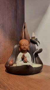 Thác Khói Tượng Phật Gốm Tử Sa Thủ Công - Trang Trí Góc Thiền - Decor Thư Giãn – Quà Tặng Ý Nghĩa