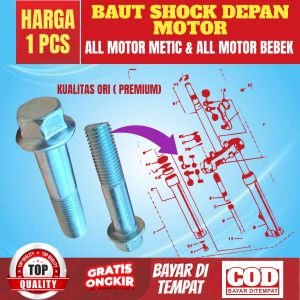 BAUT SHOCK DEPAN CEPER  ALL MOTOR METIC & MOTOR BEBEK HARGA 1 PCS