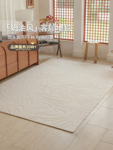 Modern Minimalist Living Room Carpet Waterproof Tea Table Mat Luxury Washable Bedroom New 2025 Non-Slip Soft Fabric Rug