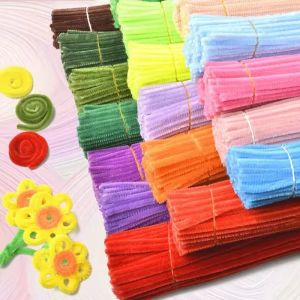 100-1000Pcs Chenille Stems Toys DIY Strips Twist Bar Anvil Wire Craft Pipe Creative Hobby Children Plush Stick Chenille Amagi
