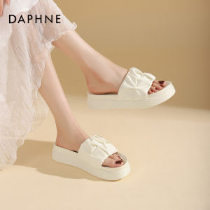 Daphne | Platform Black Wedge Sandals