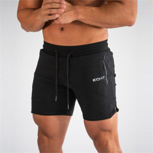 Mens Zip Pocket Sweatpants Fitness Gyms Shorts Men Summer Running Short Pants Male Jogger Mesh Workout Beach Sports Short Pants