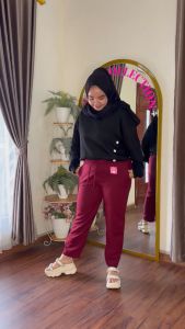 Luna pants doty crepe wanita dewasa - Celana panjang wanita dewasa - Bawahan wanita kekinian
