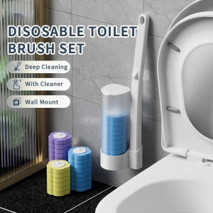 Quivlox Disposable Toilet Brush Cleaner Bathroom Toilet Cleaning Brush