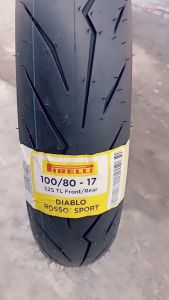 Pirelli Diablo Rosso Sport 100/80-17 Tubeless. Ban Motor VIXION/CB150R/MX-KING/GSX