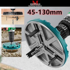 45mm-130mm Woodworking Hole Opener Cutting Tools Adjustable Hole Saw Opener For Gypsum Board Cork Board