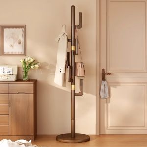 CHUJUN | Wooden Standing Coat Rack Simple Hanging Rod