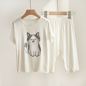 Childrens Summer Short Sleeve Seven-Foot Pants Set Thin Home Clothes Air Conditioner Clothes 180 Large Childrens Clothing