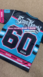 Baju Kaos Jersey Anak Oversize Dryfit Usia 6-12 tahun