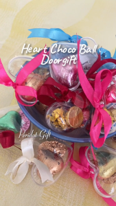 (5pcs) Heart Choco Ball Doorgift Acrylic Ball Chocolates Hersheys Beryls Alfredo Birthday Party Gift