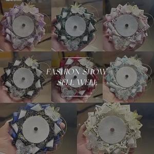 Anime Oval Badge Rosette Holder 58-75mm Lace Bow Ribbon Ita Bag Accessory For Collectible Anime Pins Otaku Fans Decoration Gift