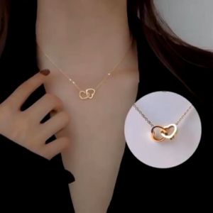 TERBARU kalung titanium rantai LOVE GANDENG HATI Anti Karat anti luntur