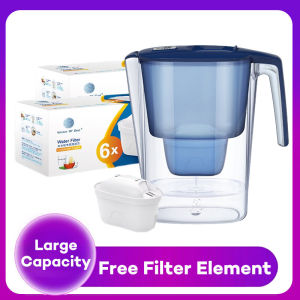 [COD] Water Filter Pitcher 3.6L Premium Alkaline Water Pitcher Pure Healthy Mineral Water w/ 1 FREE Filter Cartridge