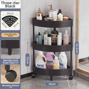 XIXIANGZI | Home Bath Corner Multi-layer Movable Storage Shelf