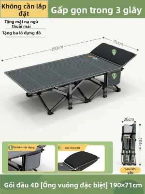 WUQIBAO | Giường Gấp Đơn Giản Dễ Mang Đi Cho Buổi Trưa