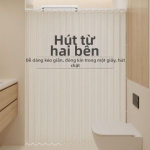 DIHUANTUO | Rèm Tắm Chống Thấm Có Nam Châm Gập Dễ Lắp