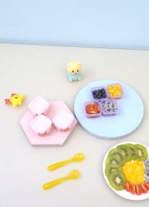 (COD+3 Days Delivery)4pcs BPA Free Mini Baby Food Storage Containers Baby Learning Dishes Auxiliary Bowl Portable Sealed Storage Boxes Can Microwave 60ml