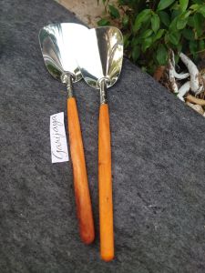 SUDIP STENLIS BESAR GAGANG KAYU 3PCS/SUDIP/EROKAN/SPATULA BAHAN ANTI KARATAN /SPATULA besar ALAT masak serbaguna