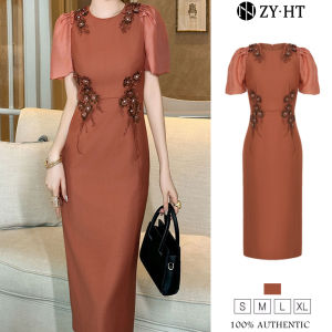 ZYHT ชุดเดรสทำงานของผู้หญิงชุดเดรสวันหยุดชุดเดรสเกาหลีชุดราตรีเข้าร่วมงานชุดเดรสสุดหรู Gaun Modis ชุดเดรสปาร์ตี้ชุดแต่งงาน21211