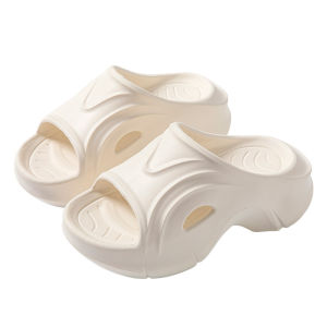 Black Platform Slippers Womens Summer Outwear Beach Seaside Height Increasing Internet Celebrity Shit Feeling Non Slip Stinky Fashion Sandals