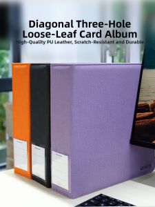 sanseking | 12-Grid Loose Leaf Card Storage Booklet D-Type Binder