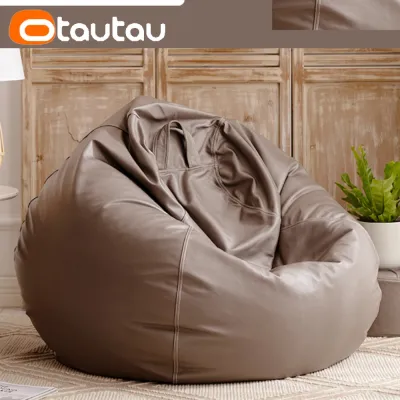 OTAUTAU 4ft Giả Da Đậu Túi Bao Ngoài Trời Chaise Lounger Pouf Salon Trò Chơi Phim Sắc Chống Thấm Nước Không Chất Độn DD004