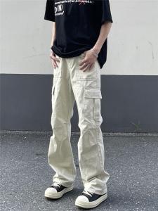 Multi Pocket Loose Straight American Cargo Trousers