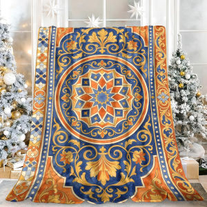 Beast Kingdom | Red Daisy Stem Pattern Machine Washable All-Season Durable Bed Throw Great for Holiday Season Indoor Outdoor Decoration
